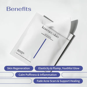 GHK - Cu Copper Peptide Hydrogel Face Mask Anti - Aging Collagen Booster for Skin Repair, Firming, Fades Acne Scars & Redness. K - Beauty Sheet Mask Treatment - SONEDASONEDA